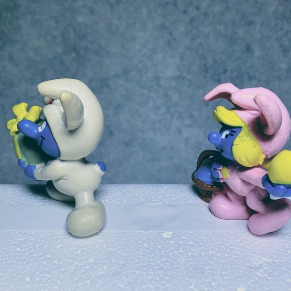 Easter Collection Unique Set of 2 Smurf Figures Peyo Schleich Smurfs toy - Picture 2 of 5